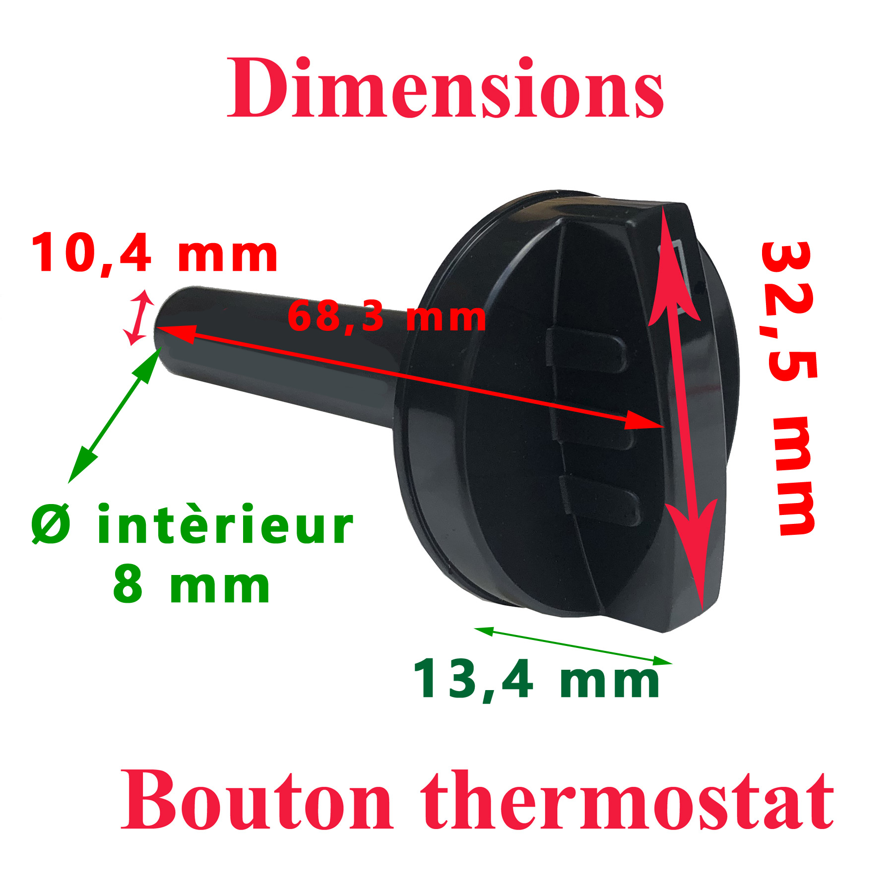 Dometic, bouton rotatif thermostat noir RMS8500, RM8400, RM8500, RML8550, RMS8400, RMS8500, RMSL8500