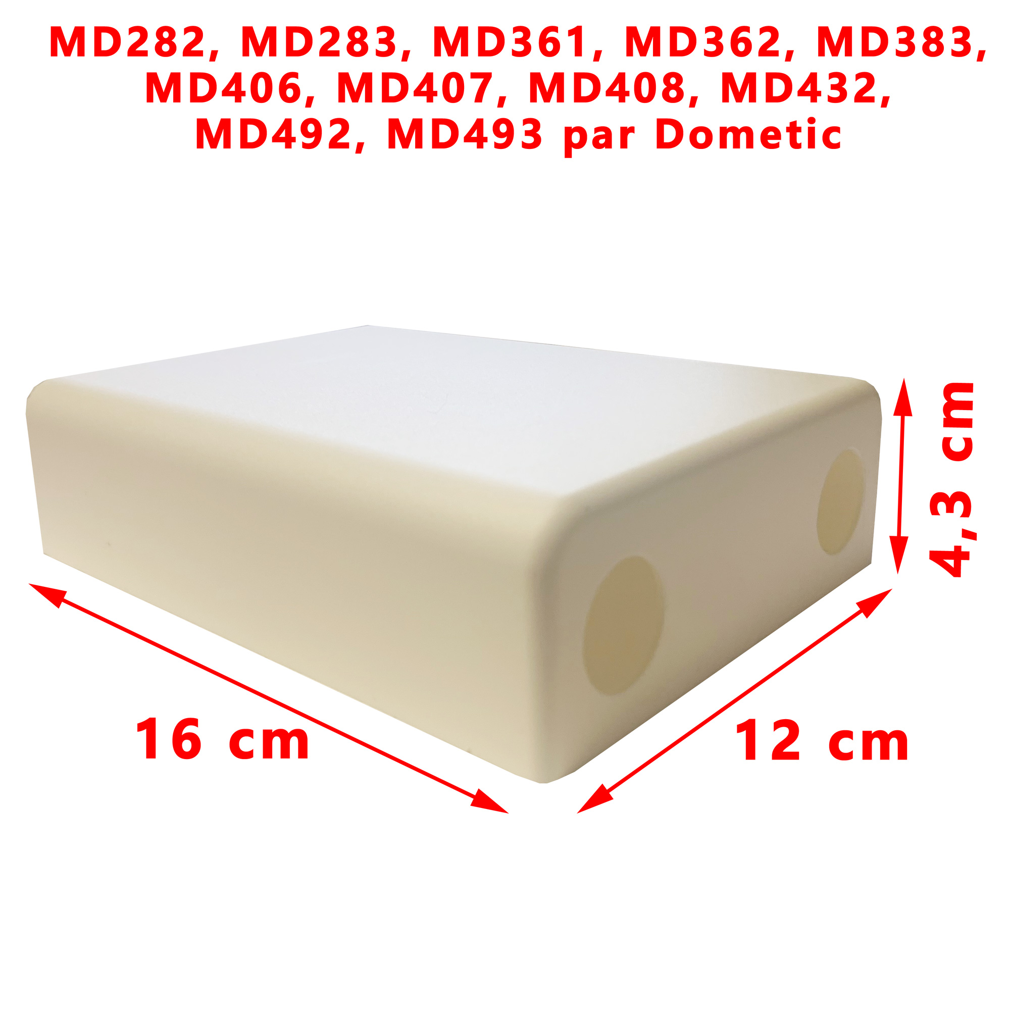 Couvercle en plastic blanc des coffre fort: Save MD281, MD282, MD283, MD361, MD362, MD383, MD406, MD407, MD408, MD432, MD492, MD493 par Dometic – SERA DISPONIBLE VERS LE 17 MARS 2025