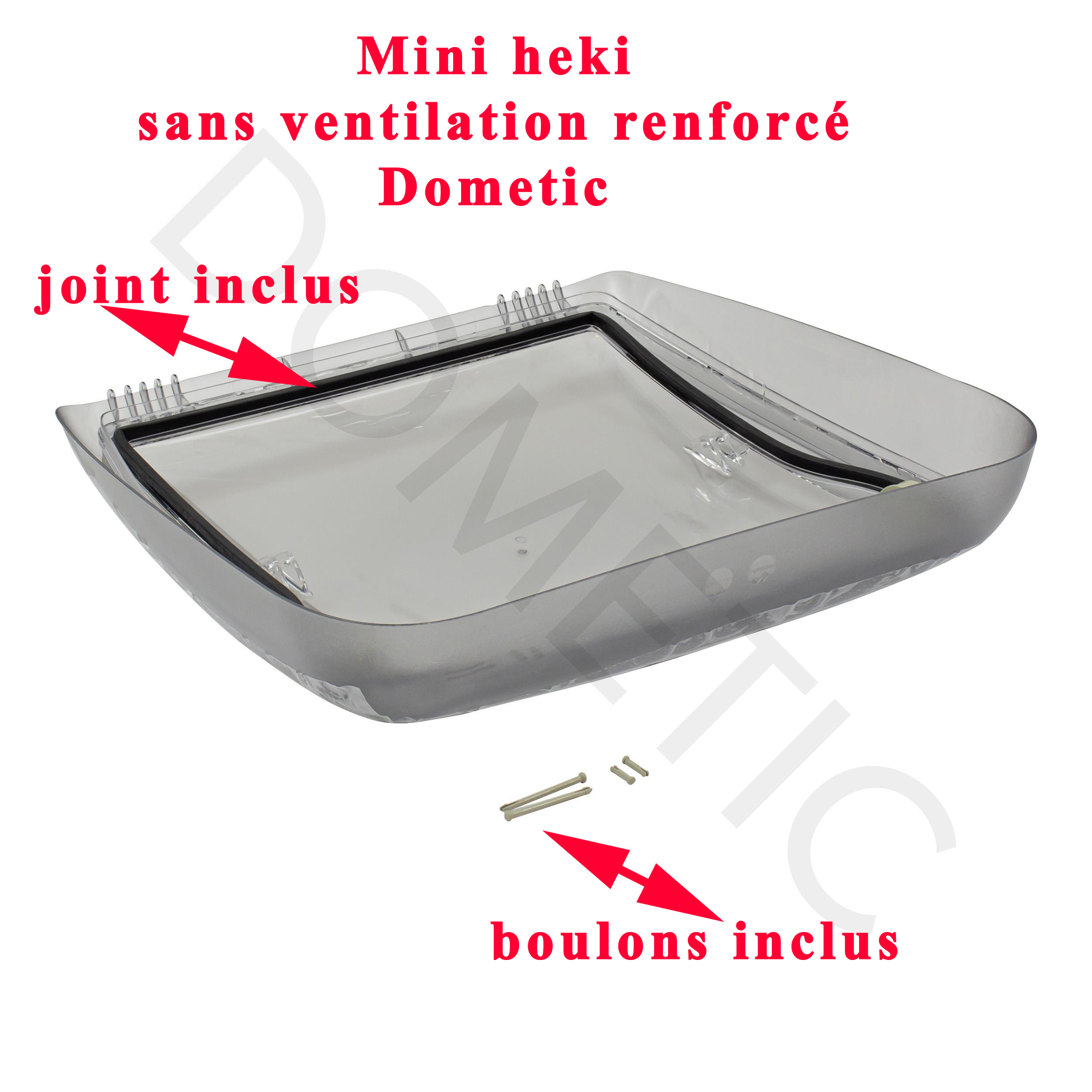 Dôme du lanterneau mini-heki en plexiglass ou acrylique ou couvercle en plexiglass complet pour MINI-HEKI sans ventilation renforcé par Dometic – Image 2