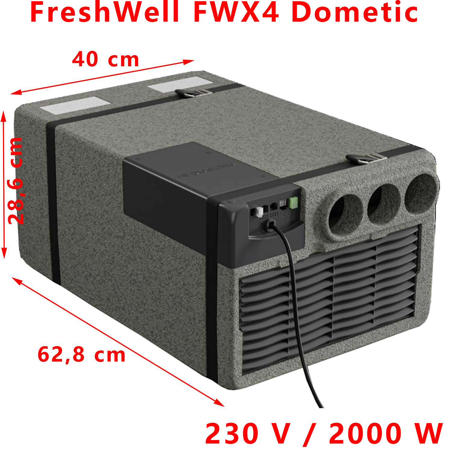 Climatiseur Dometic FreshWell FWX4 puissance frigorifique de 2000 W (suivant la norme ISO5151) pour coffre sous banquette 230V