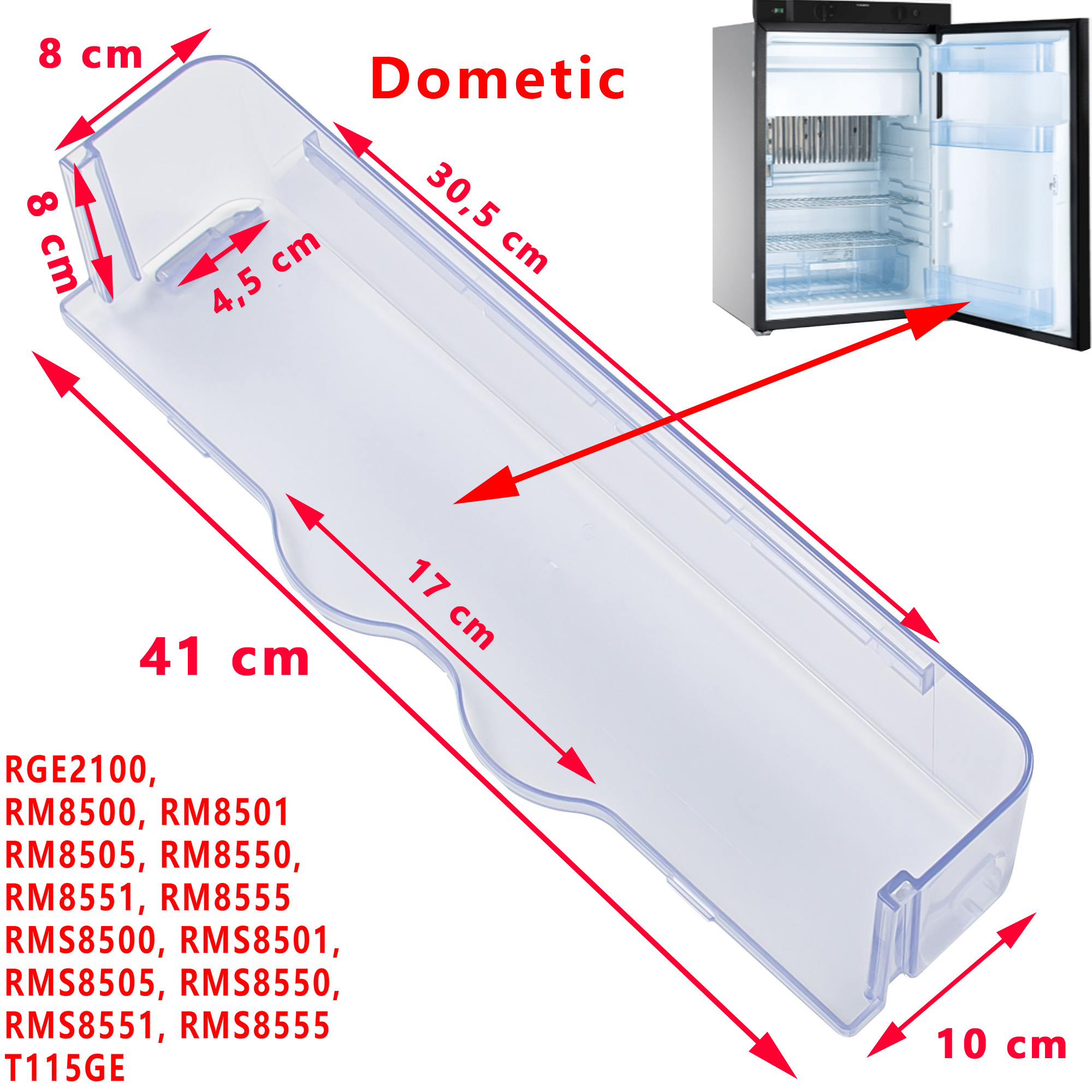 Un balconnet RGE2100, RM8500, RM8501, RM8505, RM8550, RM8551, RM8555 RMS8500, RMS8501, RMS8505, RMS8550, RMS8551, RMS8555, T115GE Dometic