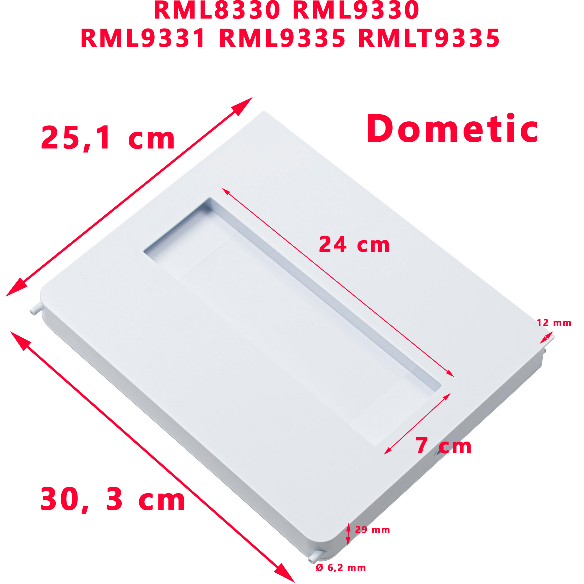 Porte freezer réfrigerateur Dometic des modèles RML8330 RML9330 RML9331 RML9335 RMLT9335 par Dometic