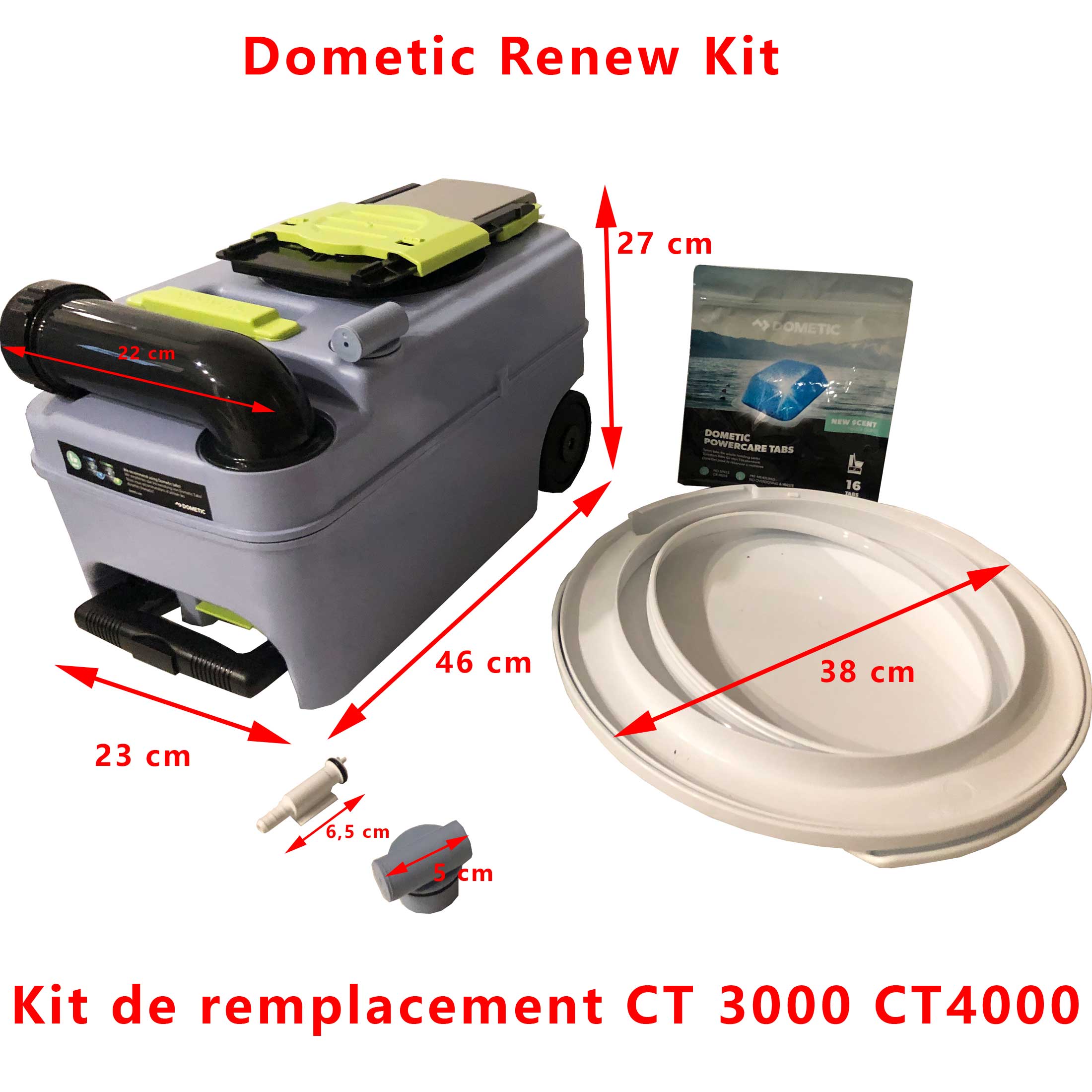 Kit de remplacement pour toilette CT3000 et CT4000 par Dometic