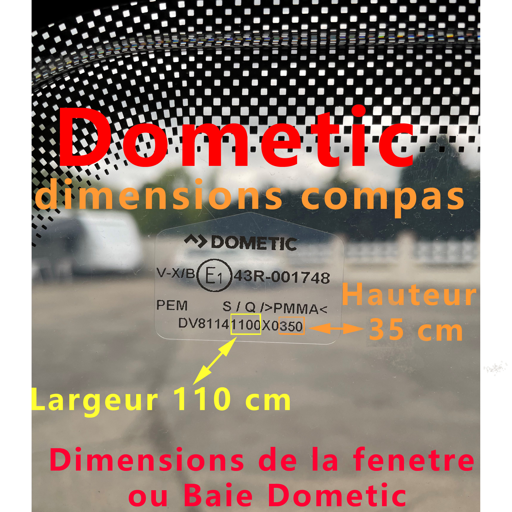 Paire de compas ou vérin et à cliquets avec poignées ou compas pour les baies de 350 mm Dometic Seitz – Image 2