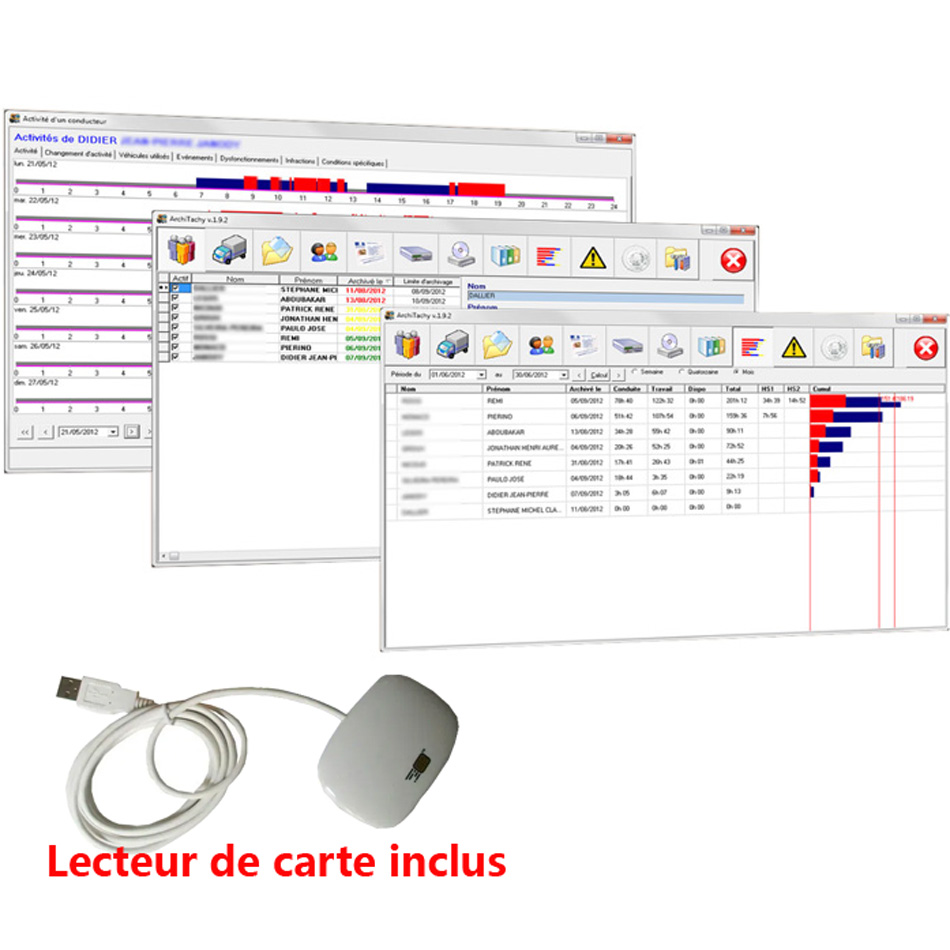 Logiciel de gestion et archivage des données règlementaires pour camions – ArchiTachy version illimitée – sans abonnement
