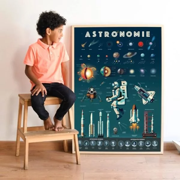 Poster pédagogique + 40 stickers – Astronomie (8-12 ans) – Image 7