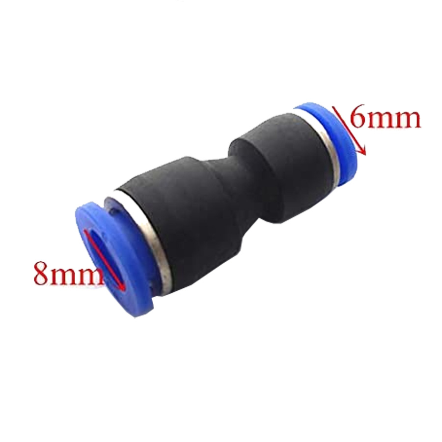 Raccord rapide pneumatique 2 sorties diamètre 6 mm et 8 mm