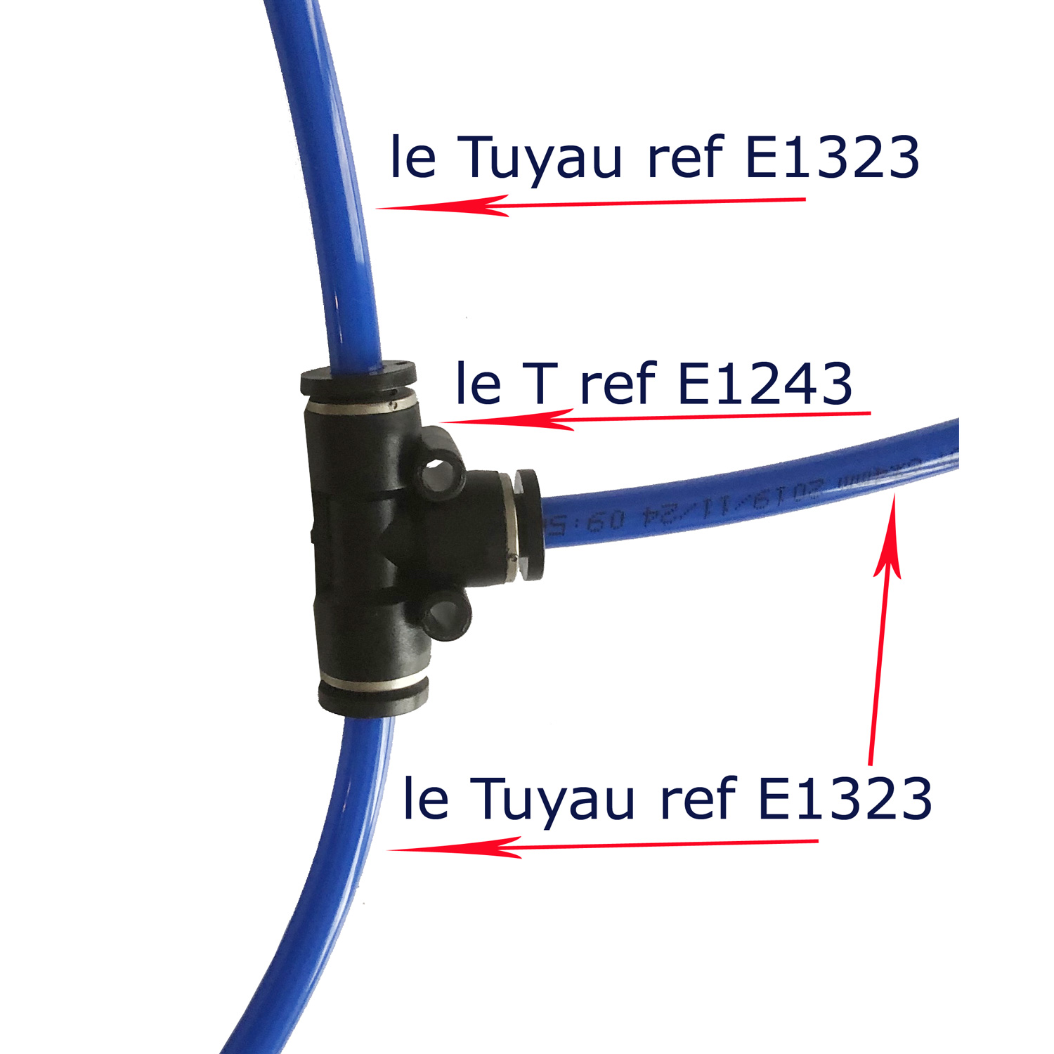 Tuyau d’alimentation d’air pneumatique au mètre, Bleu de diamètre extérieur : 6 mm – Image 7