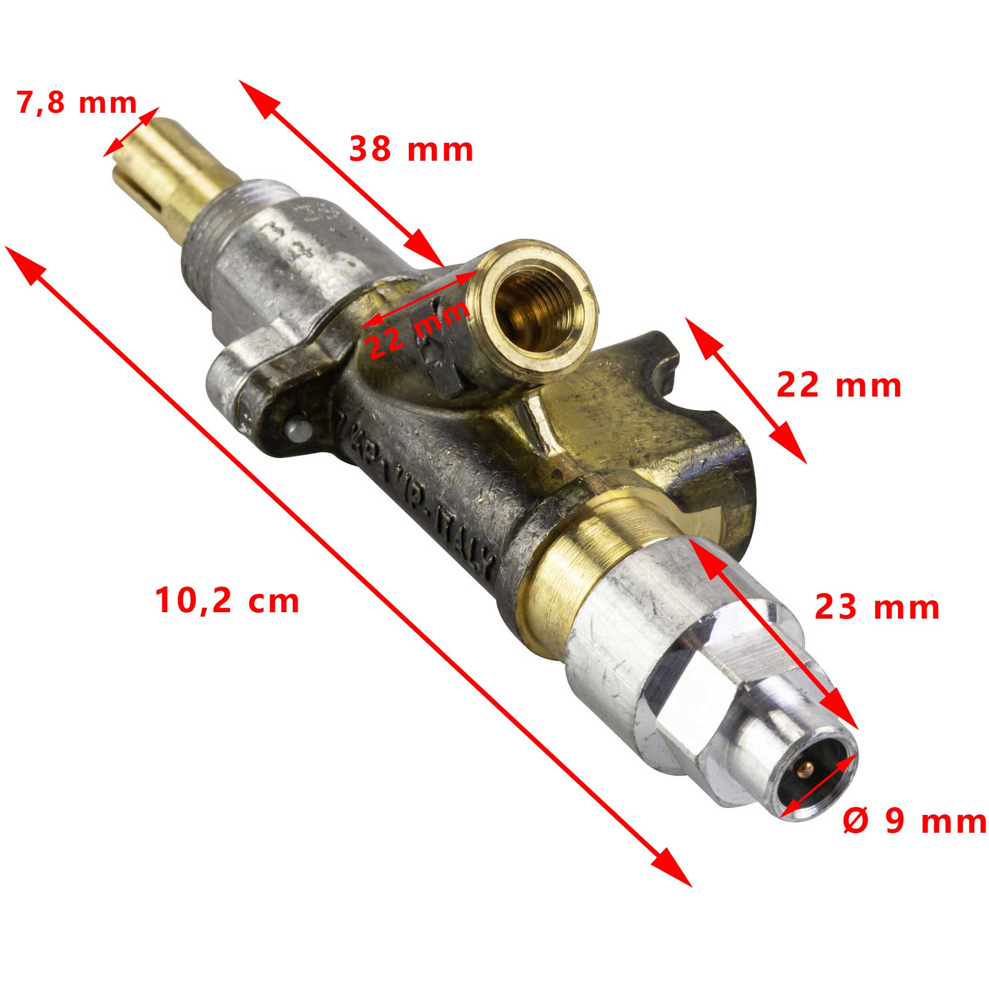 Vanne de régulation gaz ou robinet d’arret pour cuisiniere MO8303, MO8323, PI2232, PI8062, PI8463, PI8063, M08103, PI8203, CU400, CU414, PI8062M, PI2232M de SMEV Dometic