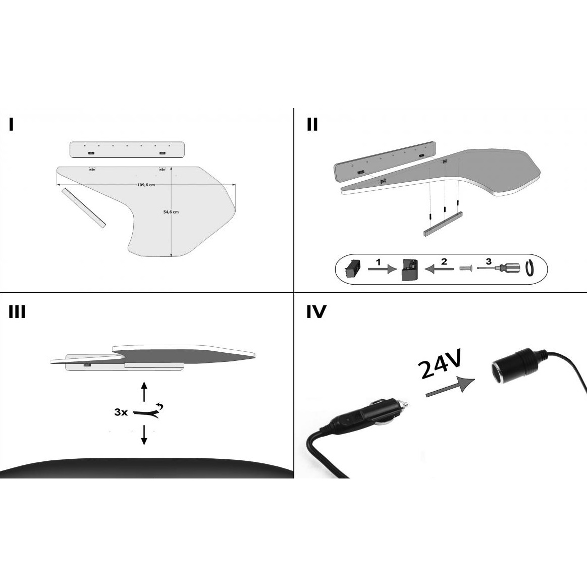 Tablette centrale pour DAF XG XG+ XF NG (10.2021-) avec leds pour les camions produit à partir Oct 2021 – Image 3