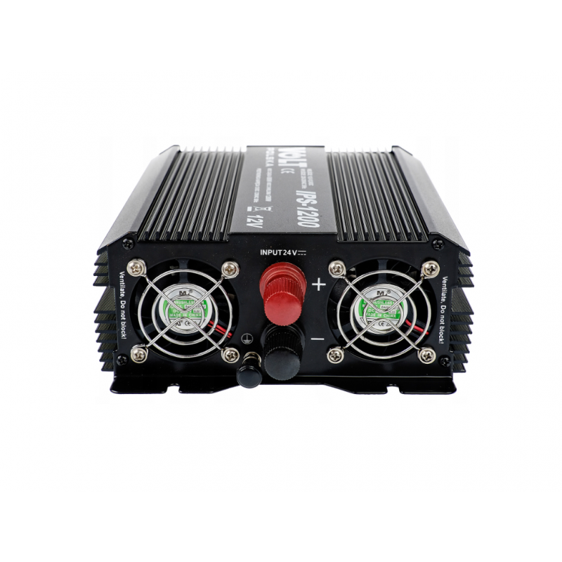 Tranformateur 24V en 220V , convertisseur avec deux prises 220V avec une puissance 1200W – Image 2