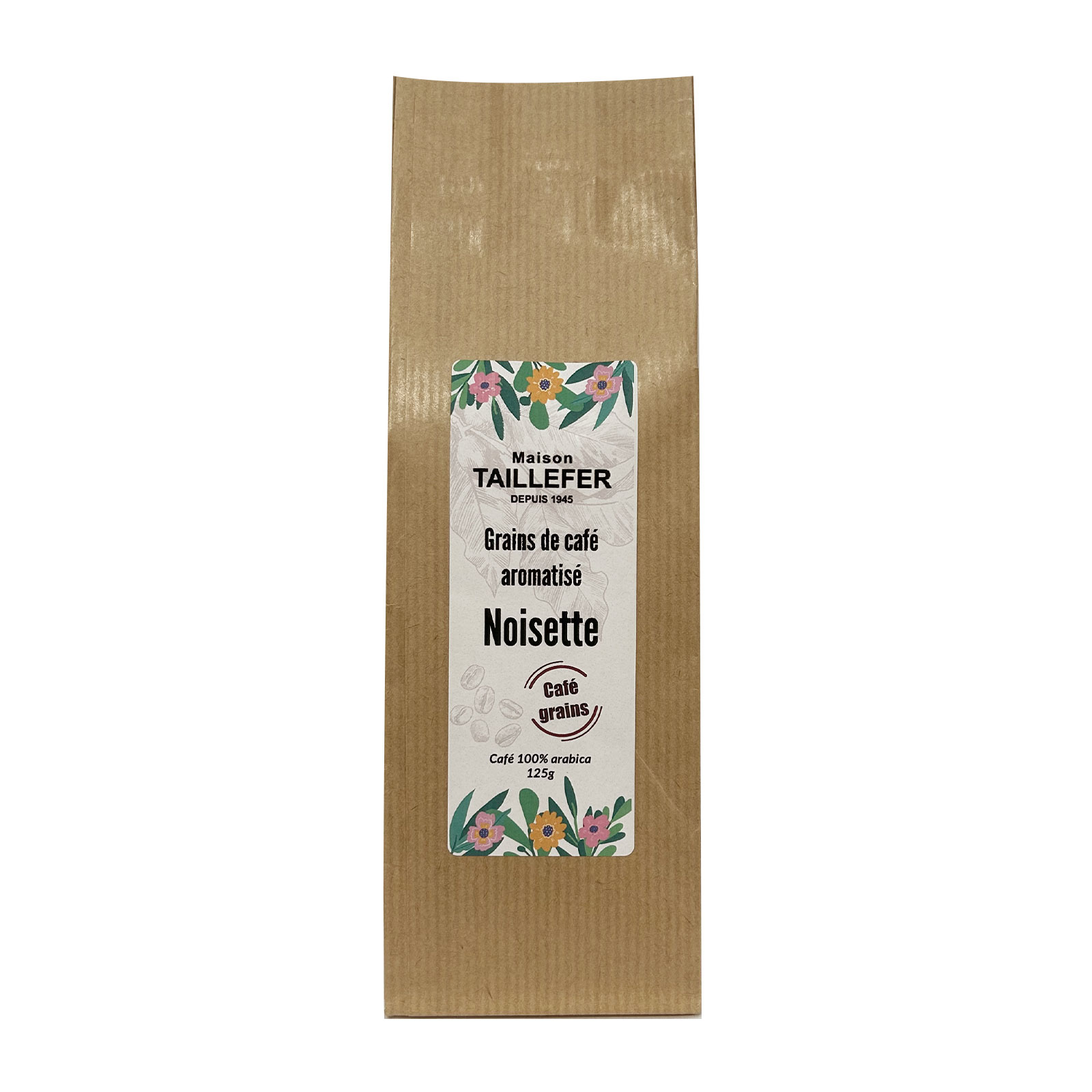 Maison Taillefer Café en grains aromatisé Noisette 125g