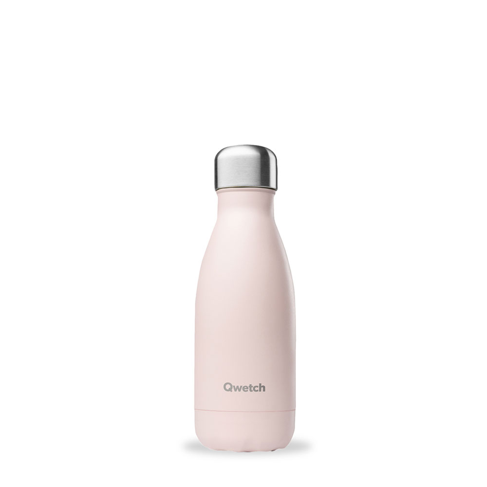 Qwetch bouteille isotherme inox Pastel rose 260ml