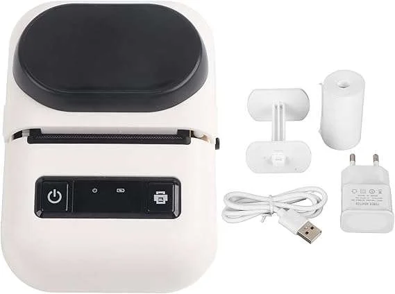 Imprimante de Reçus, mini imprimante Thermique avec Prise UE pour Connecter Plusieurs Appareils pour Centre Commercial