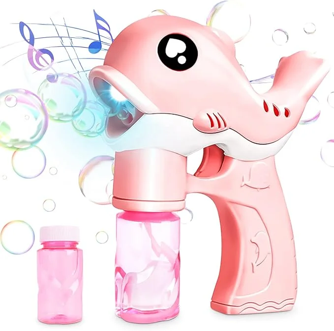 Pistolet à bulles pour enfants, machine à bulles automatique, jouets de jardinage avec musique et lumière, pour garçons, mariages