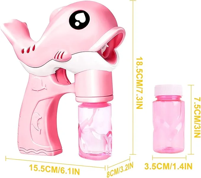 Pistolet à bulles pour enfants, machine à bulles automatique, jouets de jardinage avec musique et lumière, pour garçons, mariages – Image 2