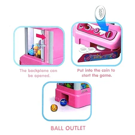 Attrape-Boules RAINBOW RIDERS en plastique amusant pour garçons et filles de 3 ans et plus avec rangement pour pièces, jouet lumineux et sonore, machine à griffes électrique, jeu amusant de musique légère – Image 5