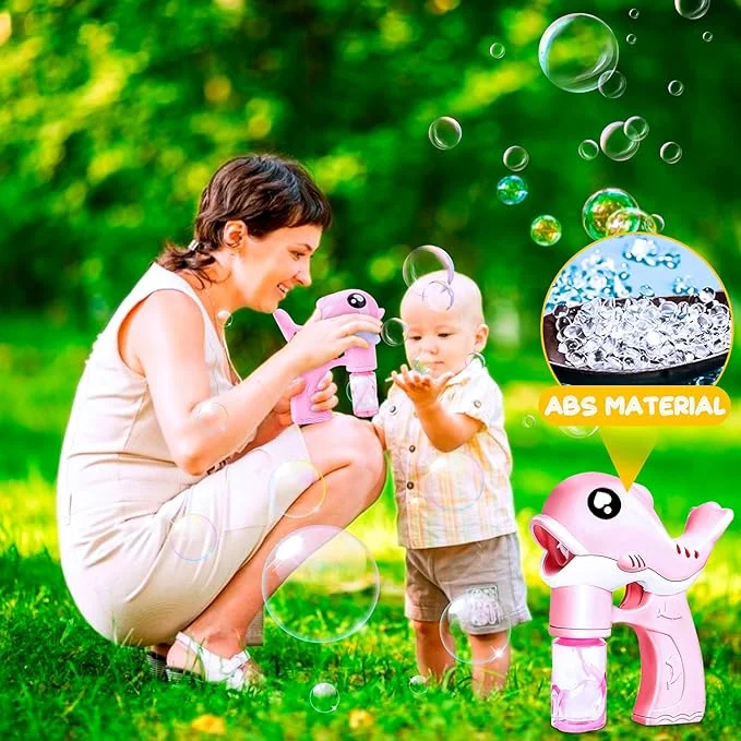 Pistolet à bulles pour enfants, machine à bulles automatique, jouets de jardinage avec musique et lumière, pour garçons, mariages – Image 7