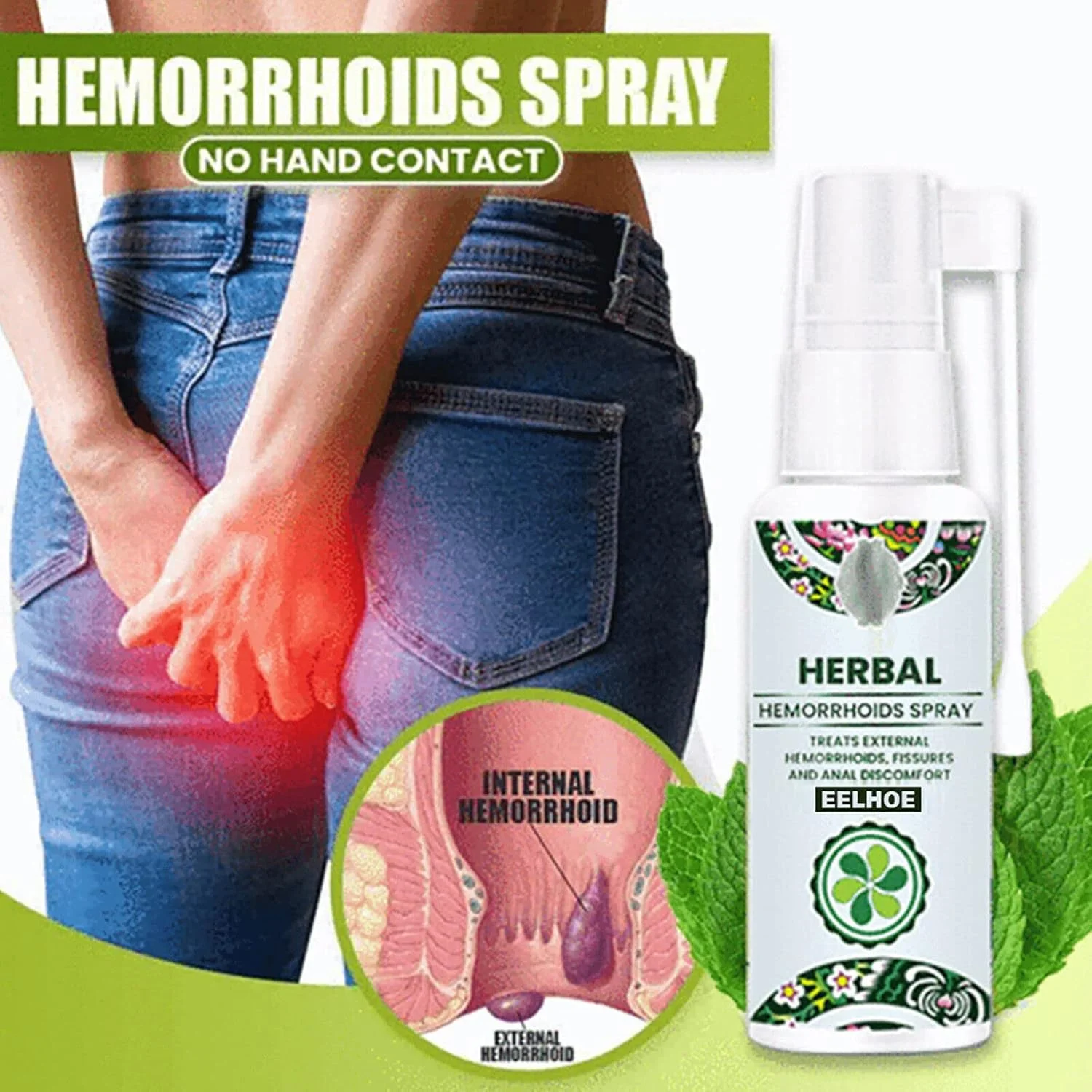 Spray à base de plantes Hemocare pour hémorroïdes, spray Hemocare, spray pour hémorroïdes, spray à base de plantes naturelles pour hémorroïdes – Image 2