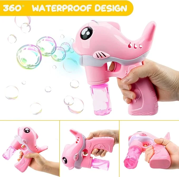 Pistolet à bulles pour enfants, machine à bulles automatique, jouets de jardinage avec musique et lumière, pour garçons, mariages – Image 3