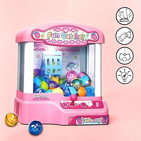 Attrape-Boules RAINBOW RIDERS en plastique amusant pour garçons et filles de 3 ans et plus avec rangement pour pièces, jouet lumineux et sonore, machine à griffes électrique, jeu amusant de musique légère – Image 3