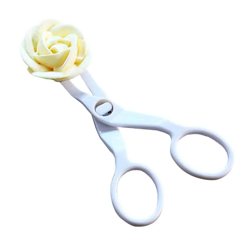 Ciseaux à fleurs pour pâtisserie, transfert de crème glacée, outils de modélisation de gâteau fondant, outil de décalage de décoration de gâteau – Image 3