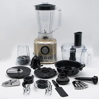Robot culinaire PERSIA TM-329 Food processor – igname pilée – râpe trancheuse – moulinette mixeur – Batteuse 1000W – Image 2