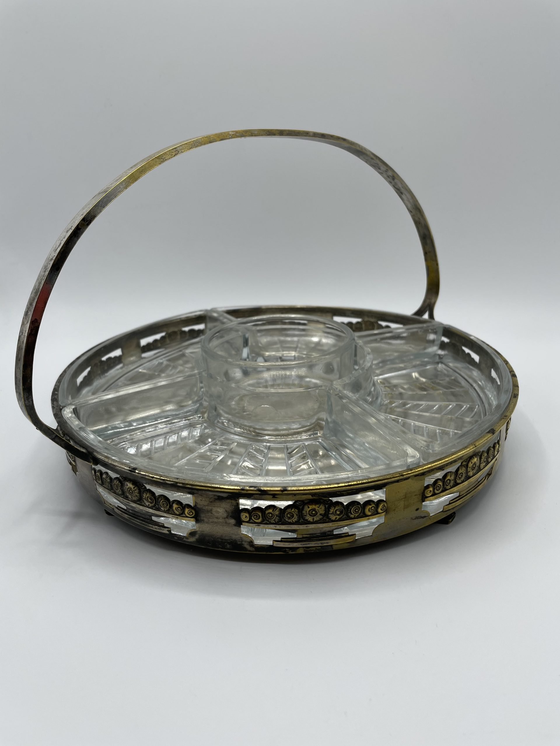 Plateau apéritif métal et verre