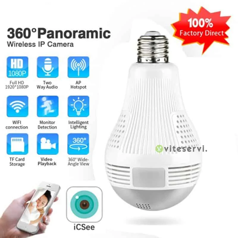 Ampoule Caméra De Surveillance Sans Fil rotative 360 Degrés – Image 4