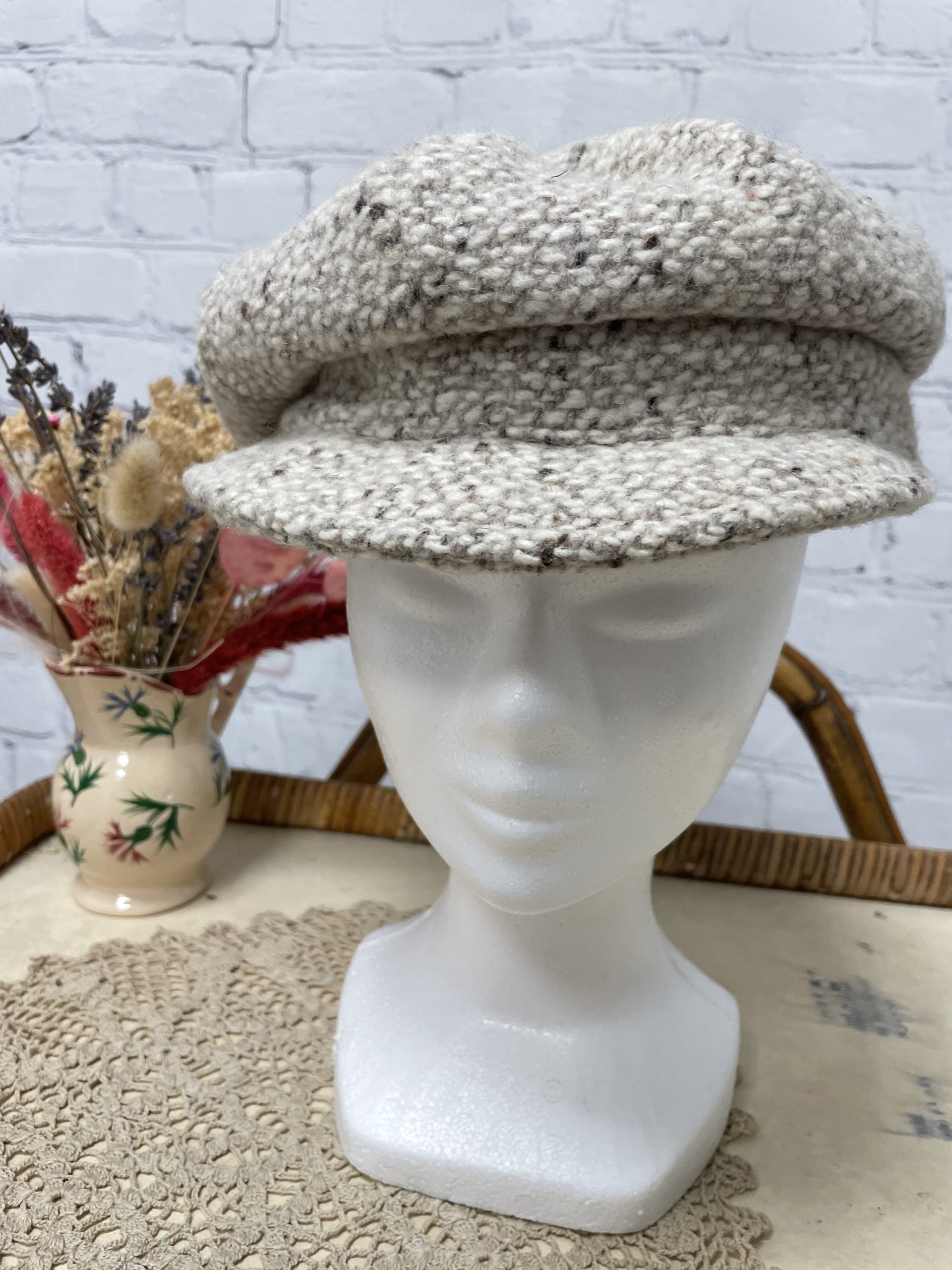 Casquette femme laine mélangée beige Complit Italy – Image 3