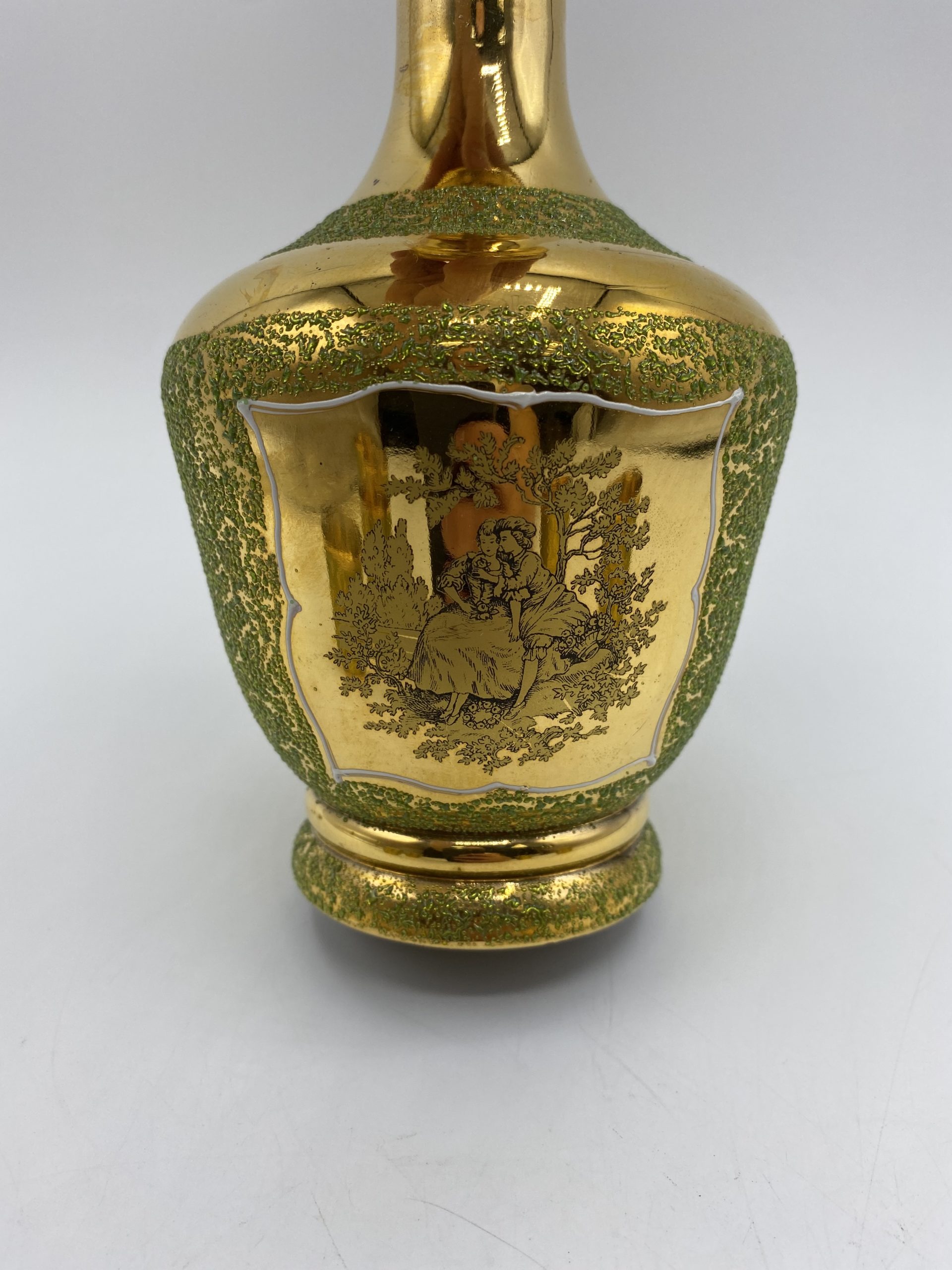 Service liqueur vintage verrerie de Monaco granité vert pomme – Image 3