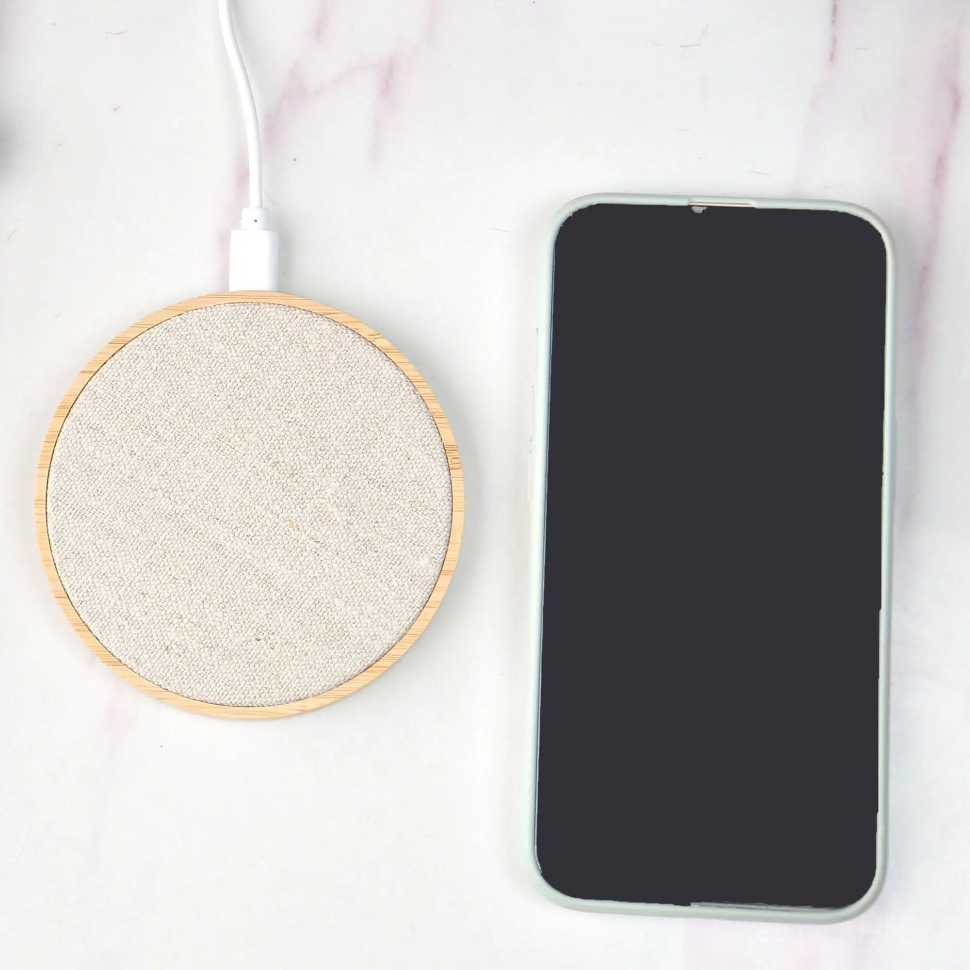 Chargeur à induction 15W – bambou et chanvre – Image 3