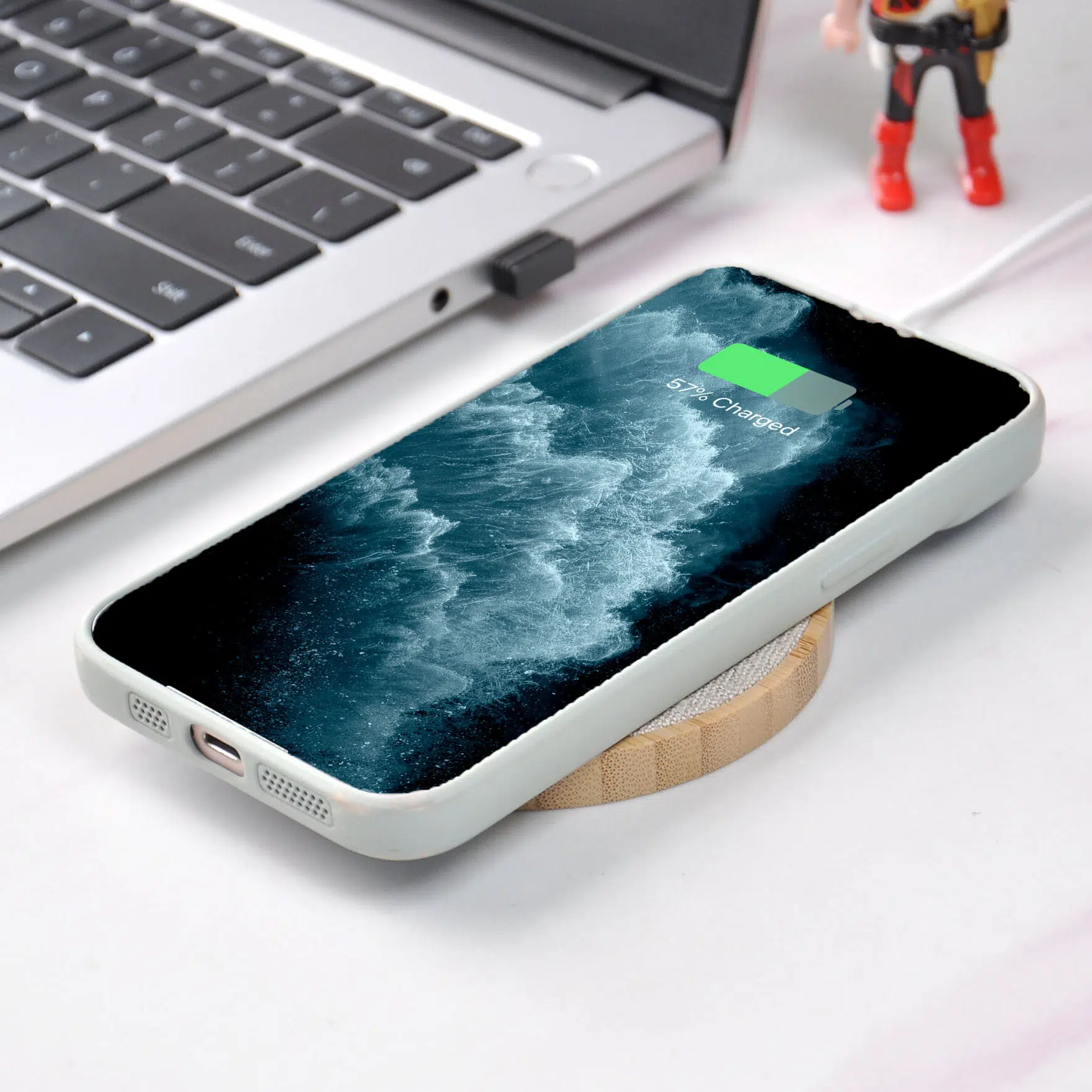 Chargeur à induction 15W – bambou et chanvre – Image 2