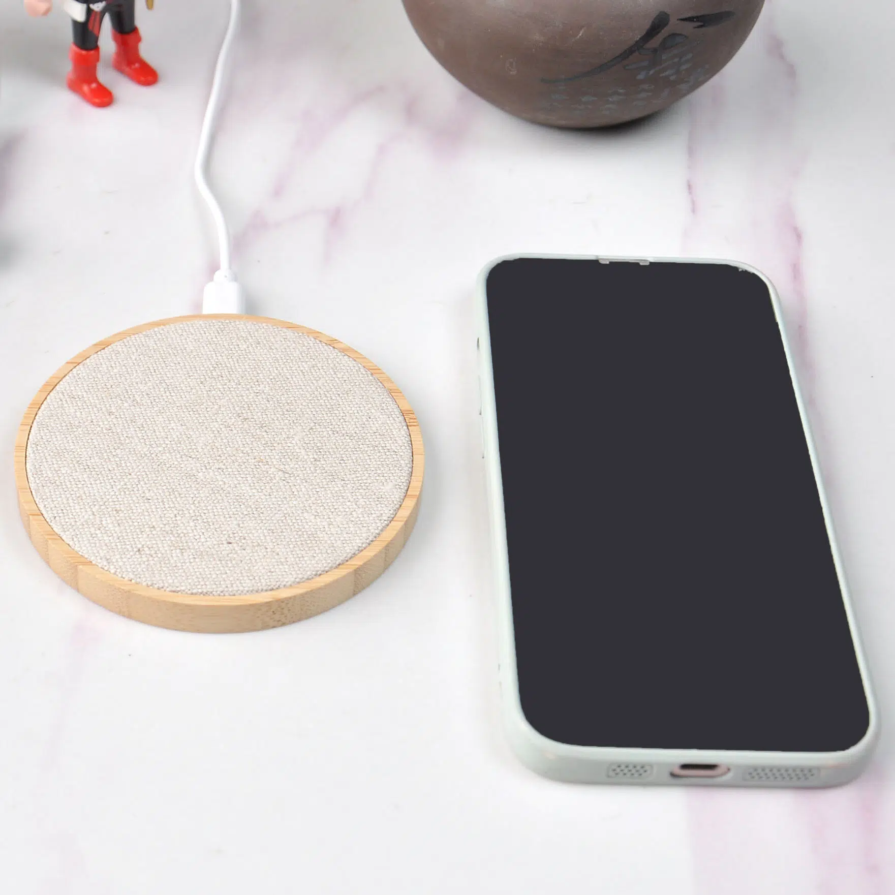 Chargeur à induction 15W – bambou et chanvre – Image 5