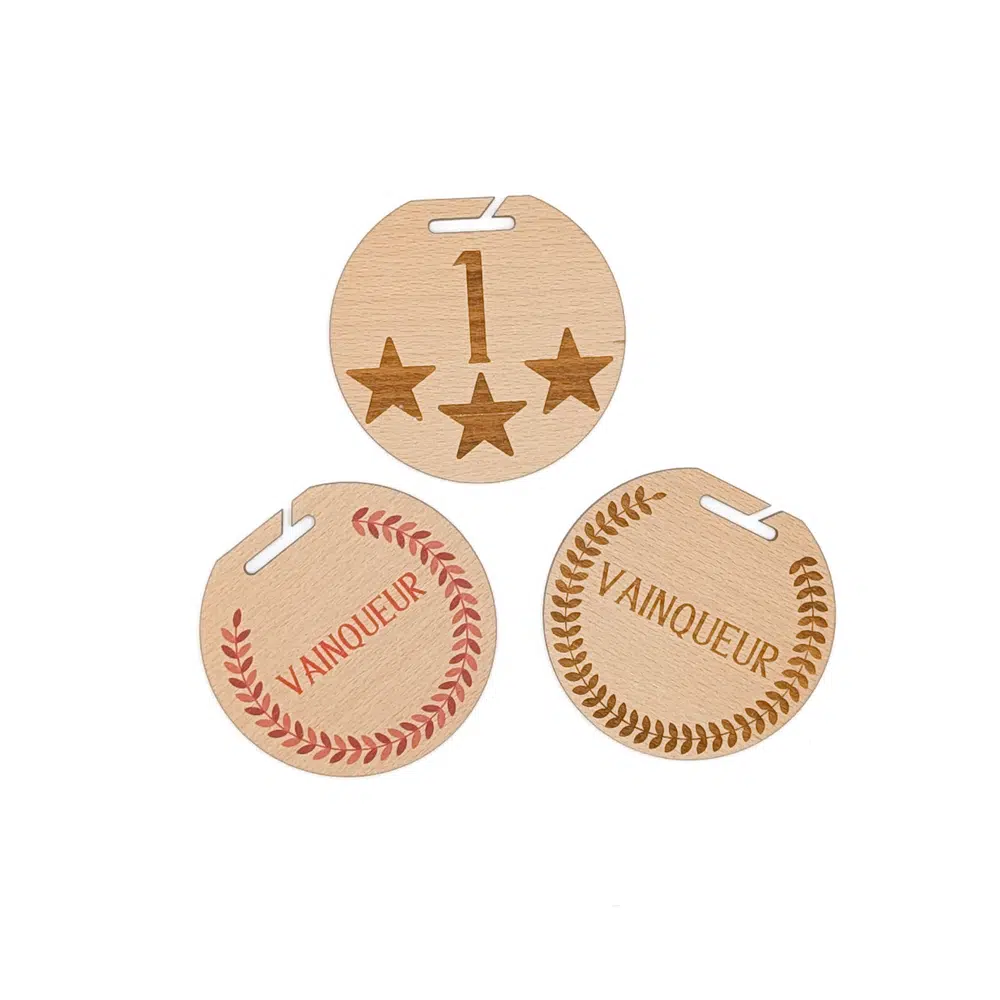 Médaille en bois grand format – Fabrication française – Image 2