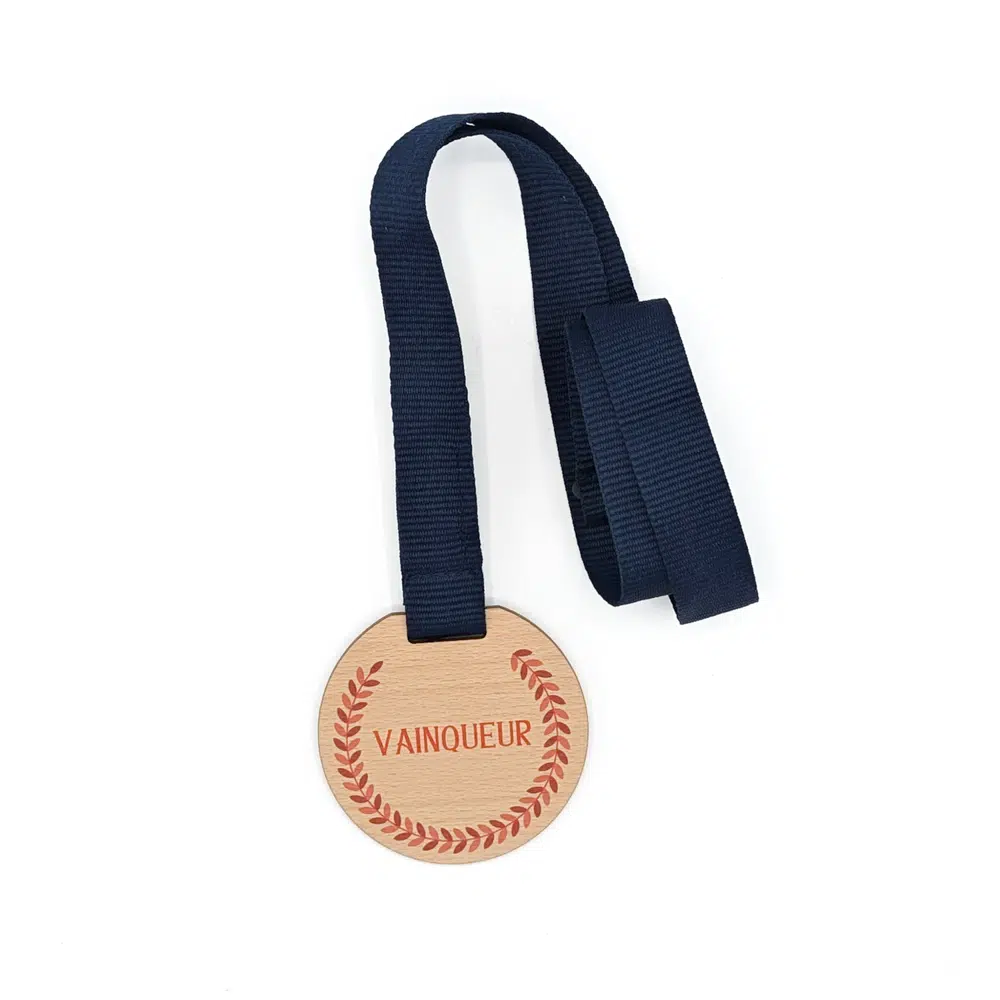 Médaille en bois grand format – Fabrication française