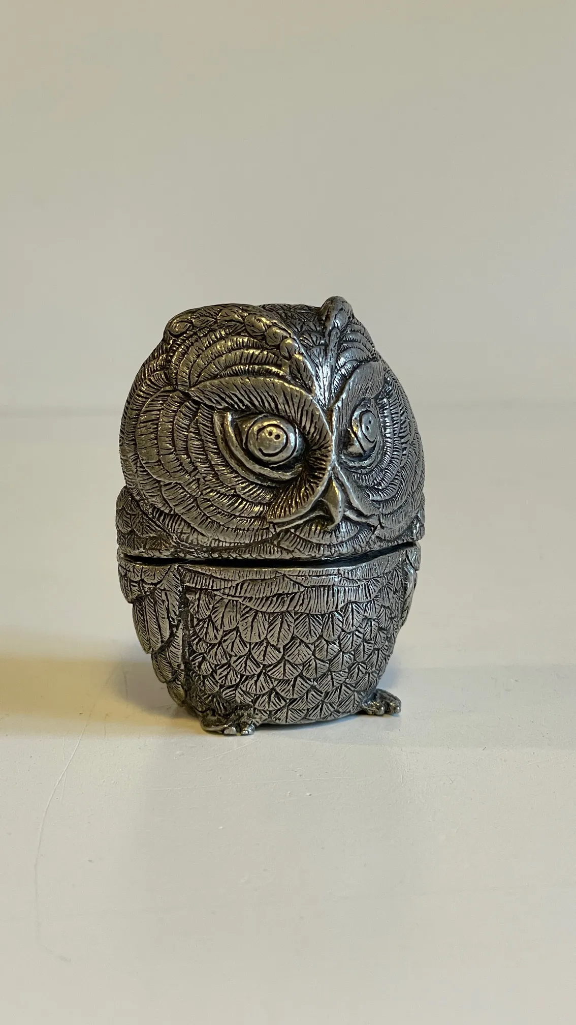 BOITE Ancienne forme Hibou en ETAIN par Etienne Sergent FRANCE – Image 4