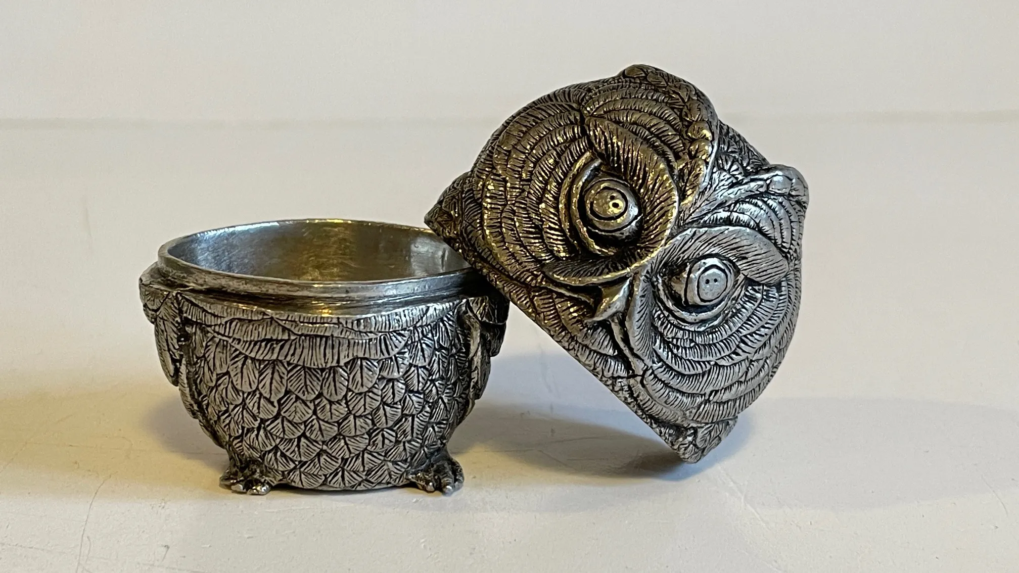 BOITE Ancienne forme Hibou en ETAIN par Etienne Sergent FRANCE – Image 8