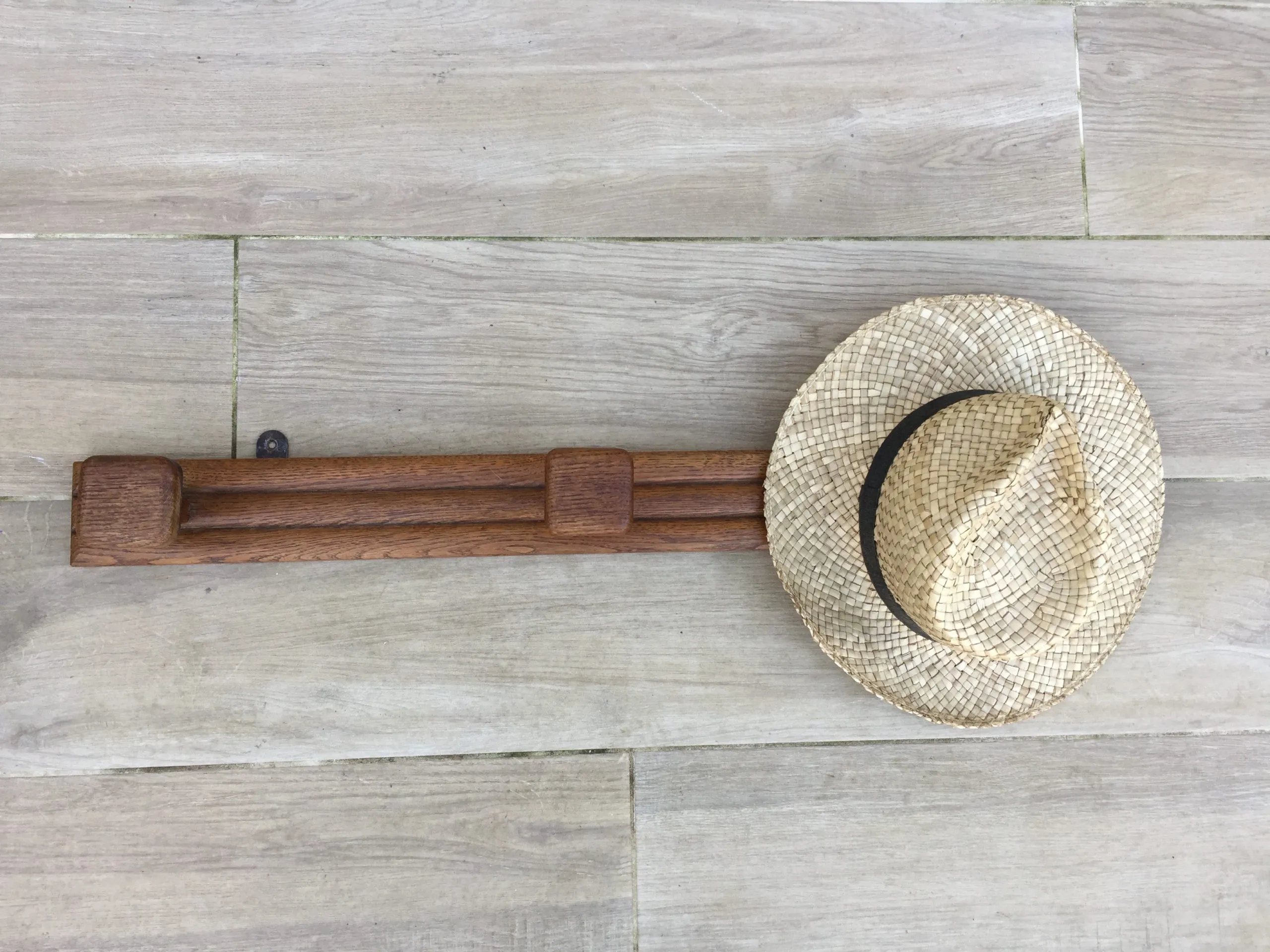 PORTEMANTEAU Chêne Massif Géométrique VINTAGE – Image 3