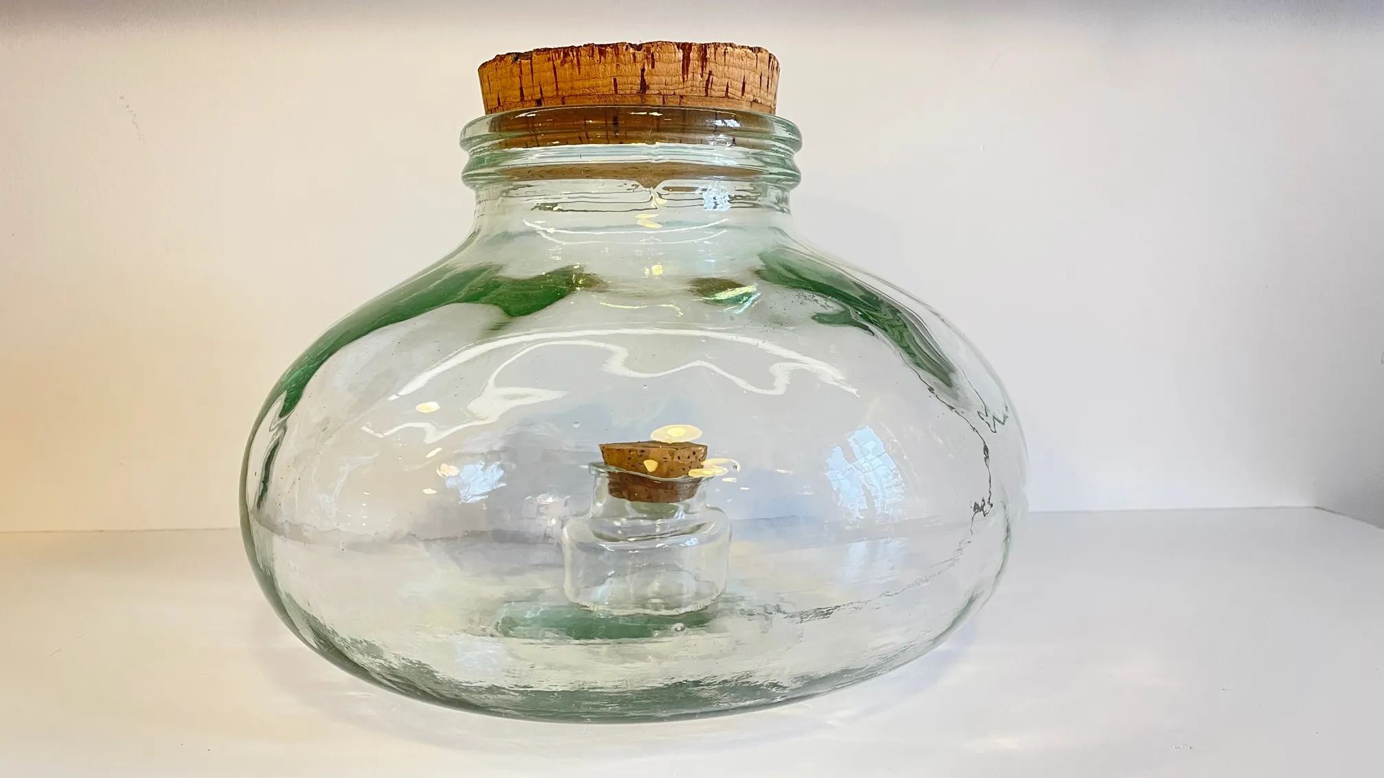 BONBONNES ou Bocaux Vintage en VERRE Soufflé et Liège – Image 6