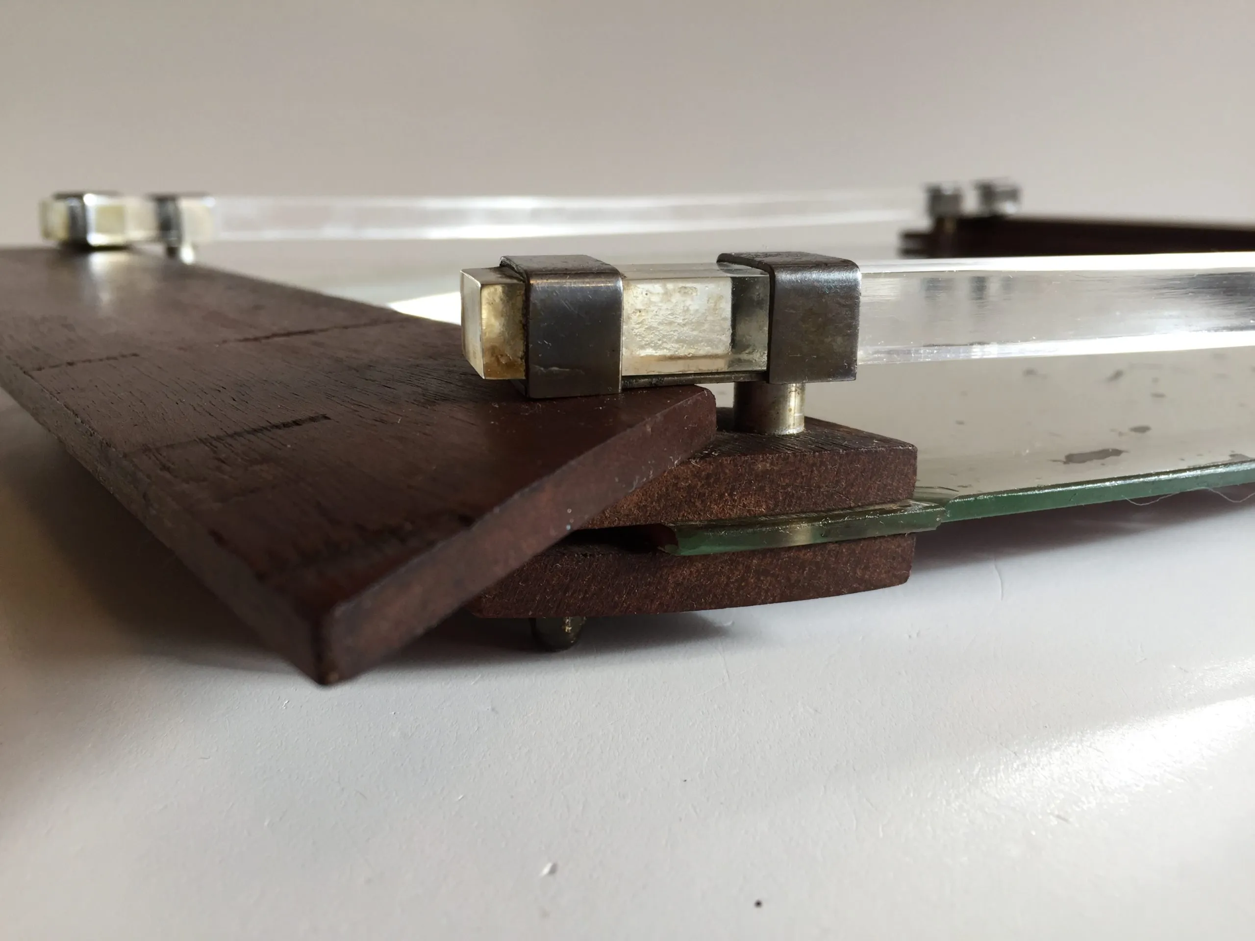 PLATEAU en Miroir et Bois ART DECO – Image 8