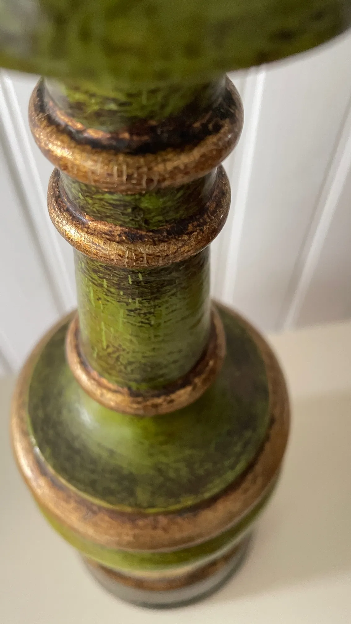 LAMPE VINTAGE en Bois Tourné CHIC Dorée – Image 5