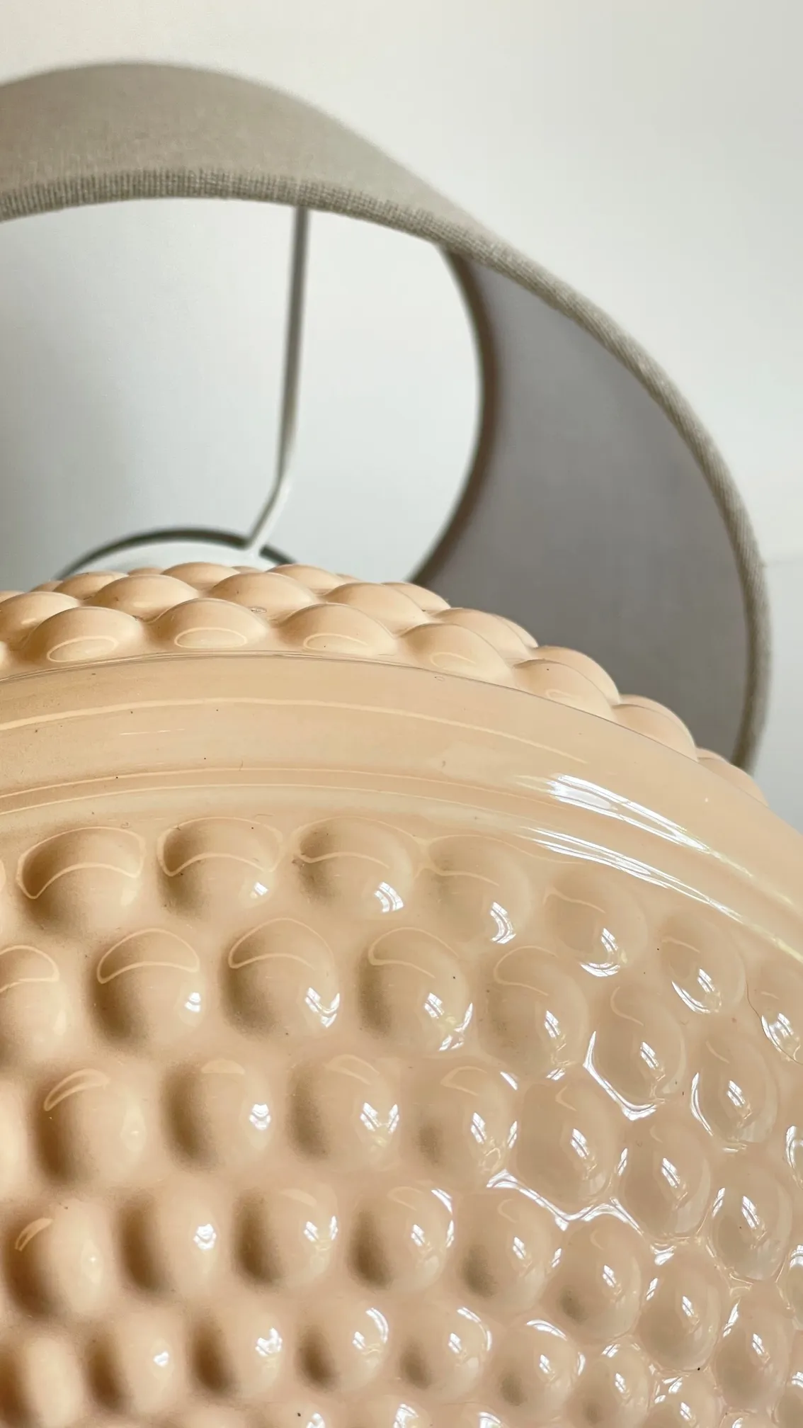 LAMPE en Céramique ROSE Pâle Années 90 – Image 7