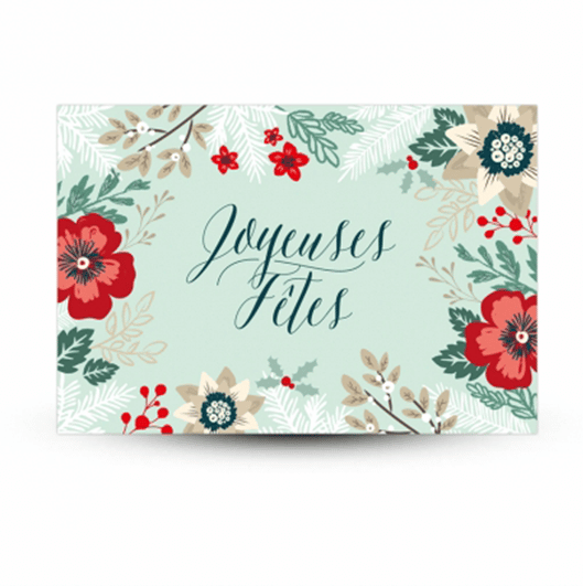 Carte de voeux personnalisable en papier recyclé FSC