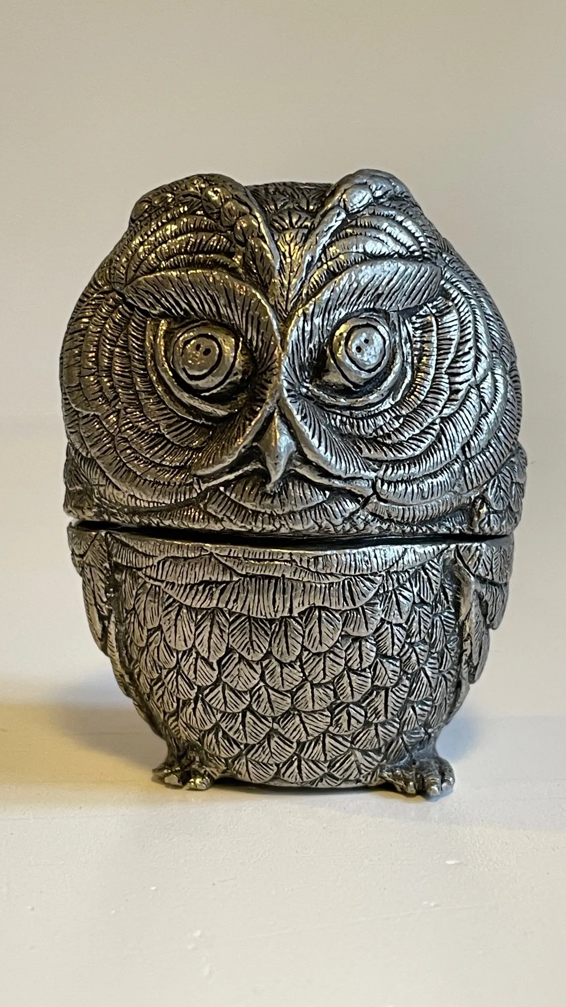 BOITE Ancienne forme Hibou en ETAIN par Etienne Sergent FRANCE