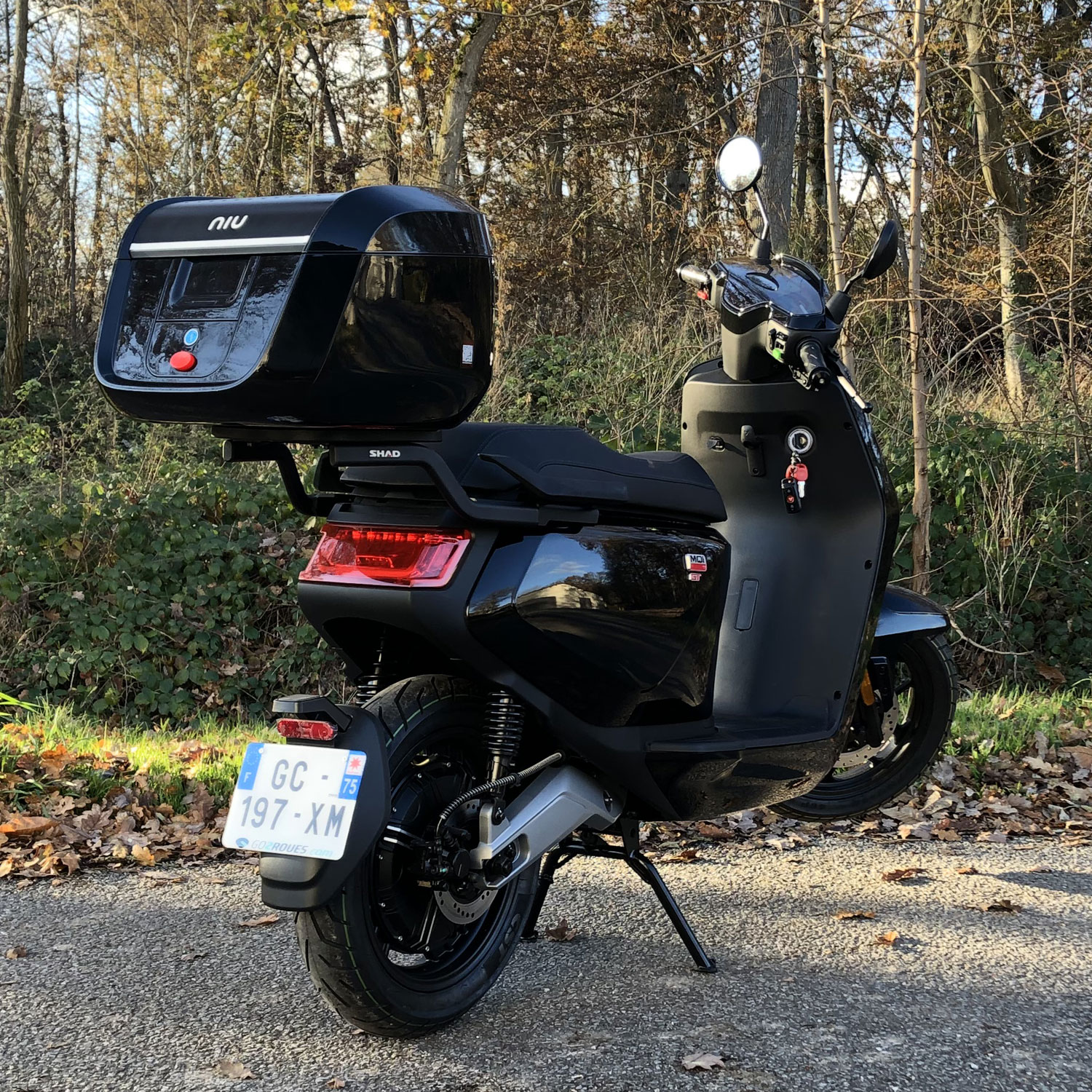 NIU MQi GT Noir 45 km/h – occasion 5 km – avec top case NIU assorti – Image 3