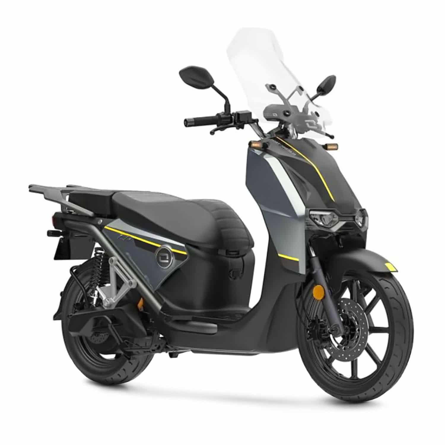Super Soco CPX Gris – occasion 235 km avec tablier Tucano R017x, support top case et manchons