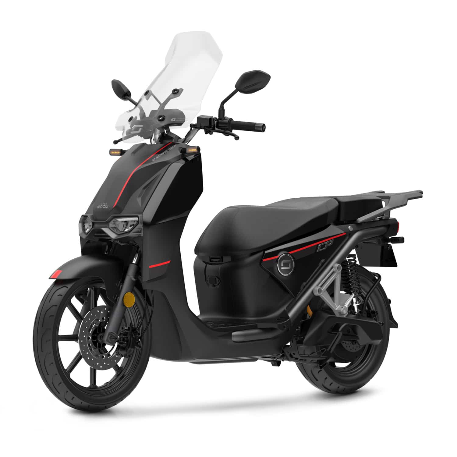 Super Soco CPX Gris – occasion 235 km avec tablier Tucano R017x, support top case et manchons – Image 4